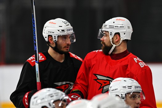 Тренировка «Авангарда» перед матчем в Екатеринбурге