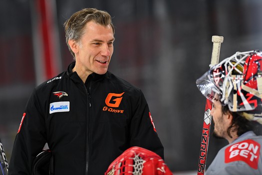 Раскатка «Авангарда» перед матчем в Екатеринбурге