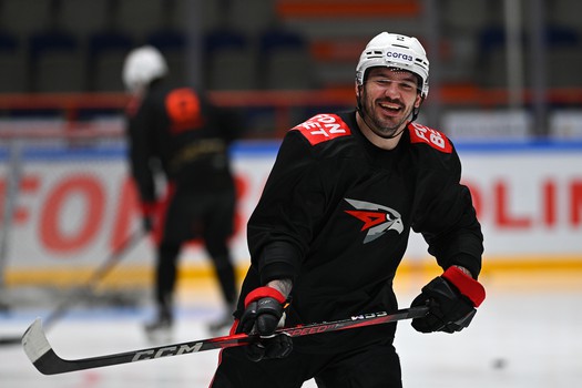 Тренировка «Авангарда» перед матчем в Хабаровске