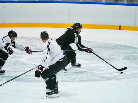 Последняя тренировка "Авангарда" на сборе в Финляндии