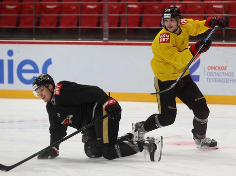 Раскатка «Авангарда» перед матчем против СКА