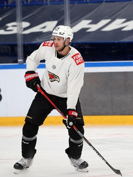 Раскатка «Авангарда» перед матчем в Нижнекамске