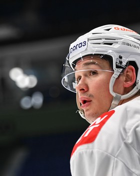 Раскатка «Авангарда» перед матчем в Уфе