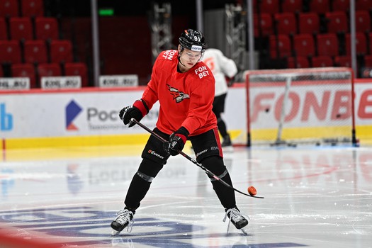 Раскатка «Авангарда» перед матчем с минским «Динамо»