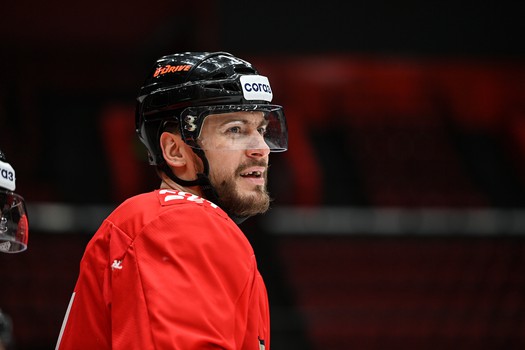 Раскатка «Авангарда» перед матчем с московским «Динамо»