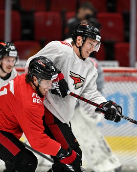 Раскатка «Авангарда» перед матчем с «Локомотивом»