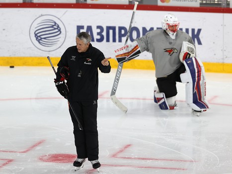 Тренировка «Авангарда» перед матчем в Екатеринбурге