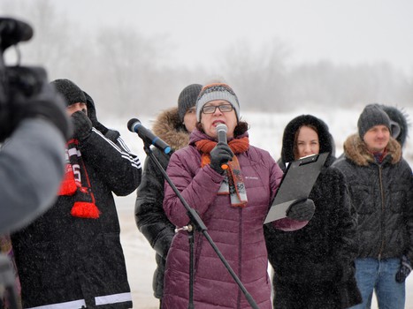 Открытие аллеи, посвященной 65-летию омского хоккея