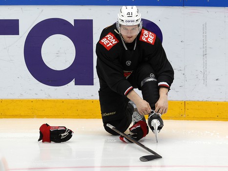 Тренировка «Авангарда» перед матчем в Новосибирске