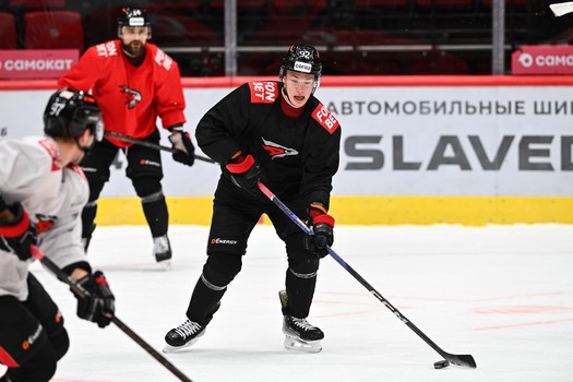 Тренировка «Авангарда» перед матчем с «Барысом»