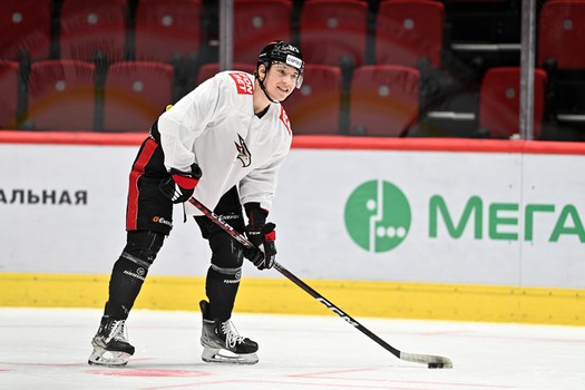 Раскатка «Авангарда» перед матчем с московским «Динамо»