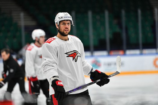 Раскатка «Авангарда» перед матчем в Казани