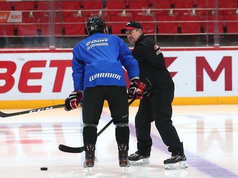 Раскатка «Авангарда» перед матчем с «Автомобилистом»