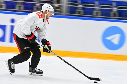 Раскатка «Авангарда» перед матчем в Нижнем Новгороде