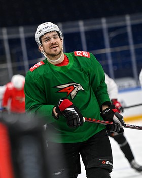 Раскатка «Авангарда» перед третьим матчем серии с «Сибирью» в Новосибирске