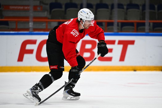 Тренировка «Авангарда» перед матчем в Хабаровске