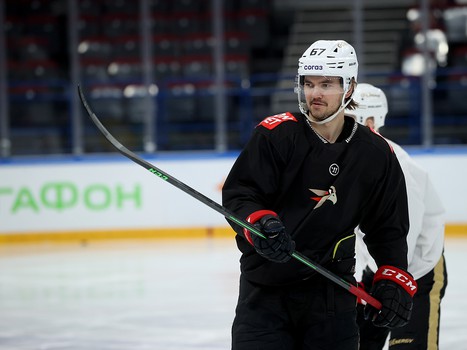 Тренировка «Авангарда» перед матчем в Магнитогорске