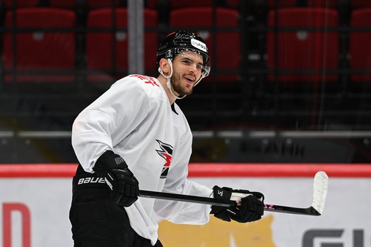 Тренировка «Авангарда» перед матчем с «Нефтехимиком»