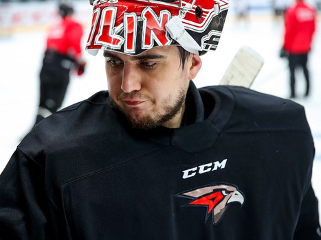 Раскатка «Авангарда» перед матчем с московским «Динамо»