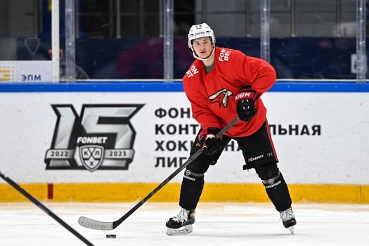 Тренировка «Авангарда» перед матчем в Новосибирске