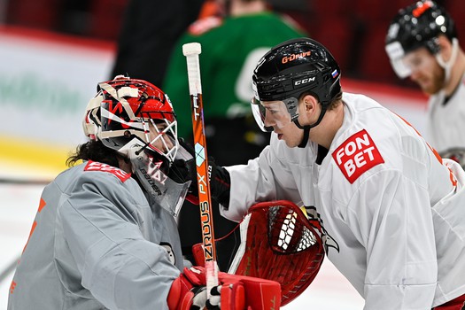 Раскатка «Авангарда» перед матчем с «Автомобилистом»