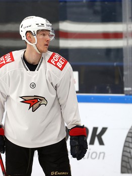 Раскатка «Авангарда» перед матчем в Нижнекамске