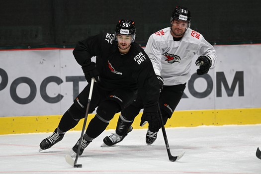 Тренировка «Авангарда» перед матчем с «Адмиралом»
