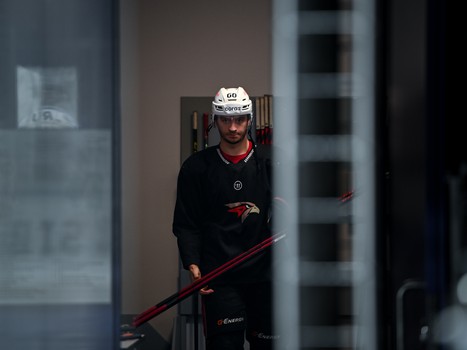 Тренировка «Авангарда» перед матчем в Новосибирске