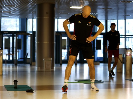 Тренировка «Авангарда» перед матчем с минским «Динамо»