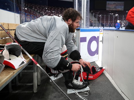 Тренировка «Авангарда» перед третьим матчем серии с «Металлургом»