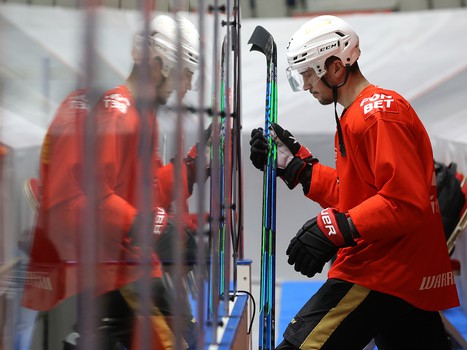 Раскатка «Авангарда» перед матчем в Хабаровске