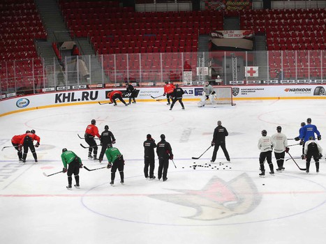 Раскатка «Авангарда» перед матчем с «Автомобилистом»