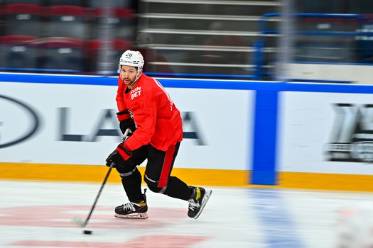 Раскатка «Авангарда» перед матчем в Магнитогорске