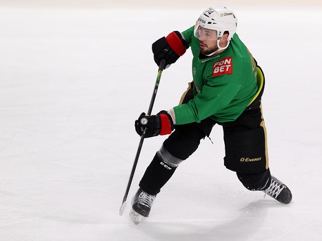 Раскатка «Авангарда» перед матчем в Челябинске