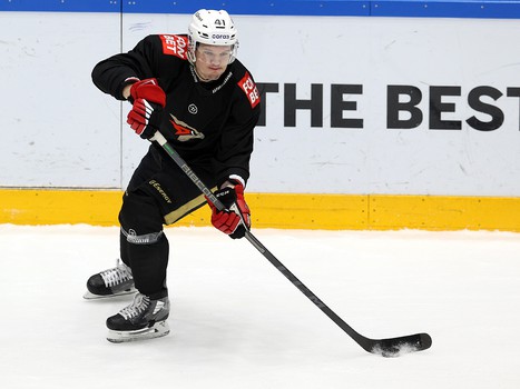 Тренировка «Авангарда» перед матчем в Новосибирске