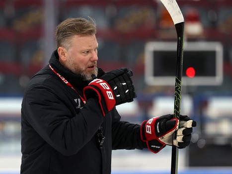 Раскатка «Авангарда» перед матчем в Магнитогорске