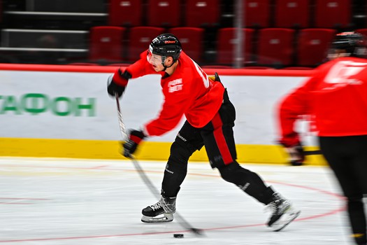 Раскатка «Авангарда» перед матчем с «Барысом»