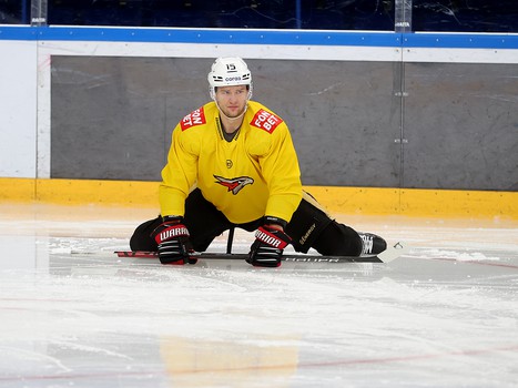 Раскатка «Авангарда» перед матчем в Нижнекамске