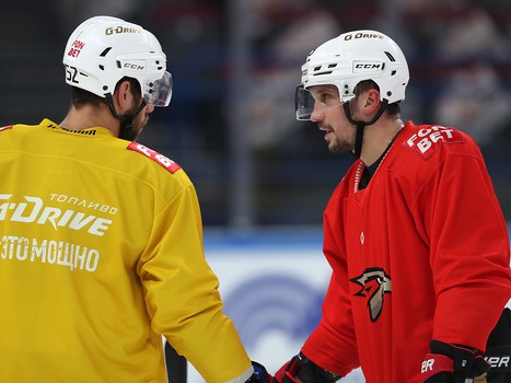 Тренировка «Авангарда» перед первым матчем серии в Магнитогорске