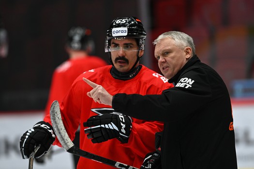 Раскатка «Авангарда» перед матчем с «Барысом»