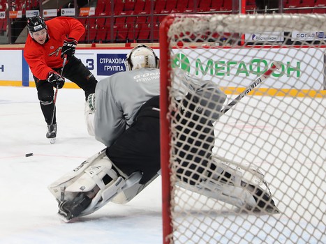 Раскатка «Авангарда» перед матчем с «Адмиралом»