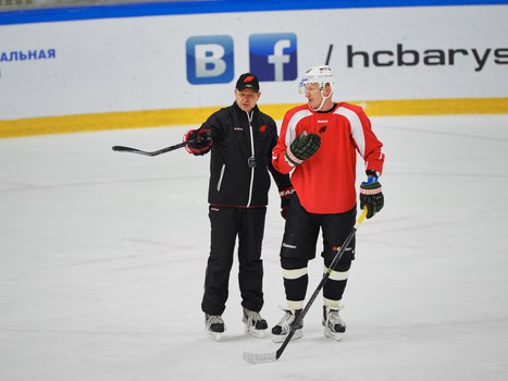 Раскатка "Авангарда" в Астане перед игрой с "Барысом"