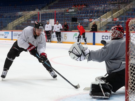Раскатка «Авангарда» перед матчем против СКА
