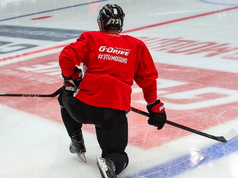 Раскатка «Авангарда» перед матчем с «Магниткой»