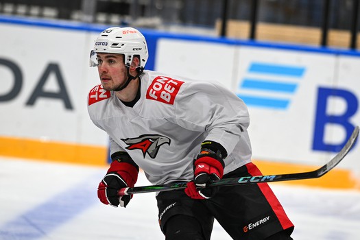 Раскатка «Авангарда» перед матчем в Минске