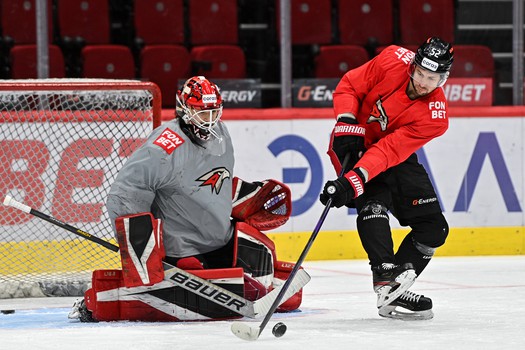 Раскатка «Авангарда» перед матчем с минским «Динамо»