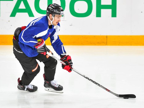 Раскатка "Авангарда" перед матчем с московским "Динамо"