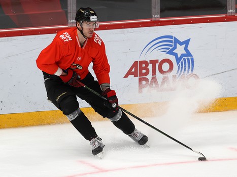 Тренировка «Авангарда» перед матчем с «Нефтехимиком»