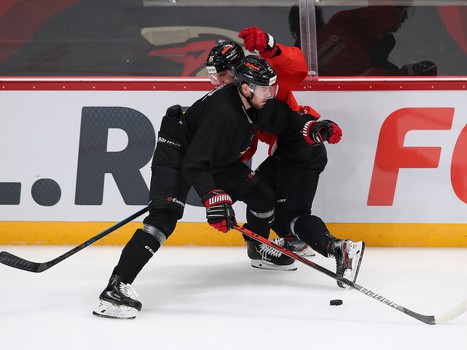 Раскатка «Авангарда» перед матчем с «Сибирью»