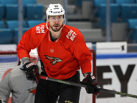 Тренировка «Авангарда» перед матчем в Нур-Султане